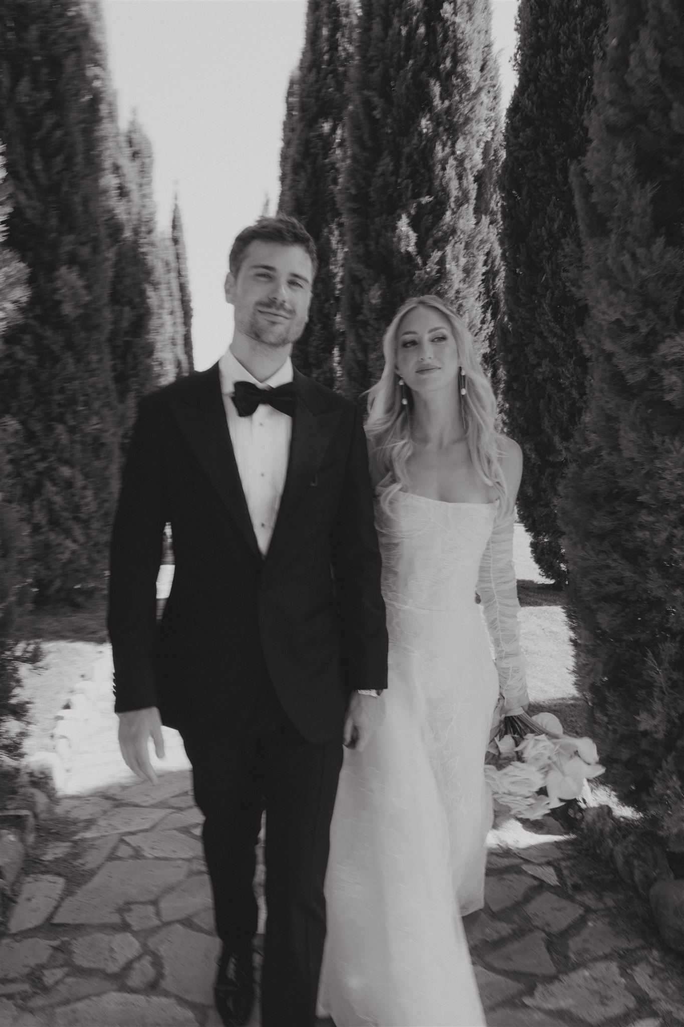 Modern Bridal Earrings: Bella & Chris’ Wedding Story from Civil Ceremony to Tuscany